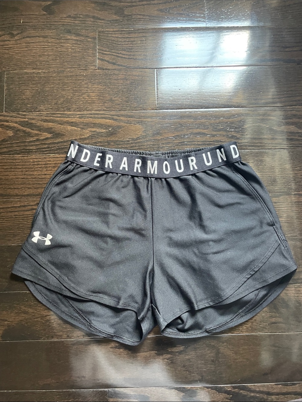 Under Armour Black Women's Athletic Shorts with Branded Waistband